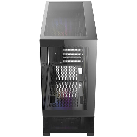Antec cx500m rgb mini tower behuizing (zwart | 3x usb-a | tempered glass)