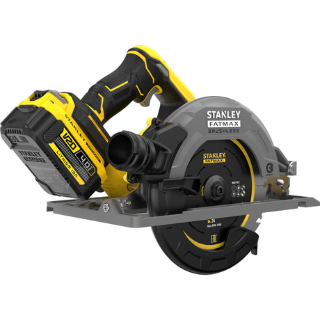 Stanley fatmax v20 18v cirkelzaag 190mm handcirkelzaag (zwart geel, accu en oplader inbegrepen, met koffer)