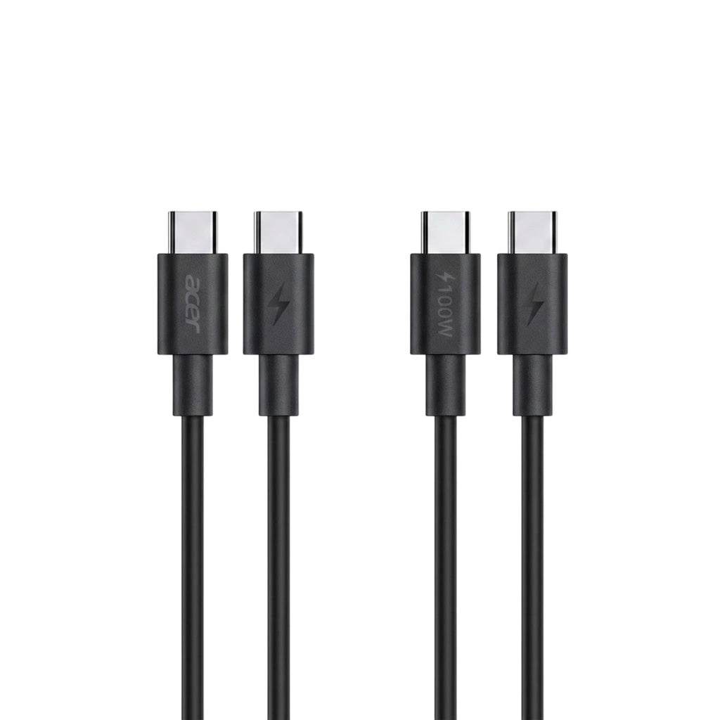 Acer 100w (67w pd) met netvoeding en usb-a, 2x usb-c oplader (zwart)
