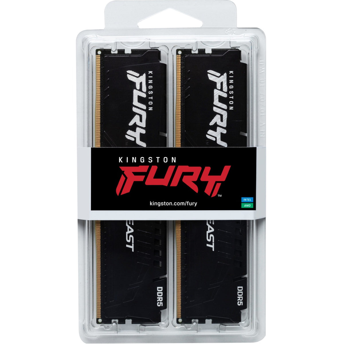 Kingston fury beast 16 gb ddr5-5600 (2x 8 gb) werkgeheugen (zwart, kf556c36bbek2-16, expo)