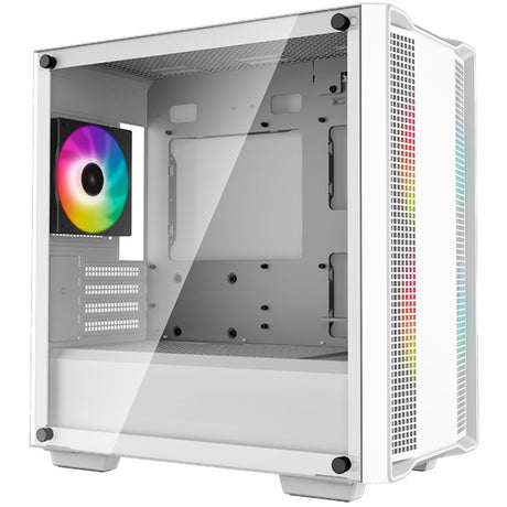 Deepcool cc360 argb midi tower behuizing (wit | 2x usb-a | rgb | tempered glass)