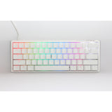 Ducky one 3 classic pure white mini rgb mechanisch toetsenbord (wit, us lay-out (qwerty), cherry mx red, 60%, rgb led, double-shot pbt, hot-swappable, quack mechanics)