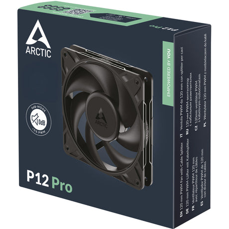 Arctic p12 pro case fan (zwart, 120 x 120 x 25 mm, pwm)