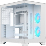 Fractal design pop 2 vision rgb midi tower behuizing (wit | 1x usb-a | 1x usb-c | rgb | tempered glass)