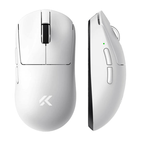 Mchose a7 v2 ultra gaming muis (wit, 42.000 dpi, 8k, 2.4 ghz bluetooth usb-c)