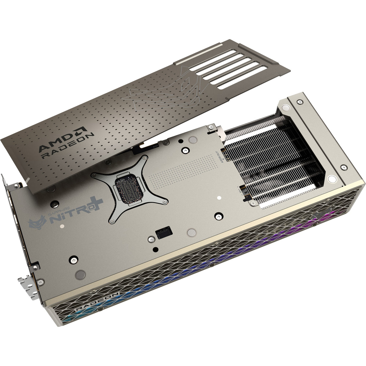 Sapphire radeon rx 9070 nitro+ gaming oc grafische kaart (grijs, 2x displayport, 2x hdmi, rdna4)
