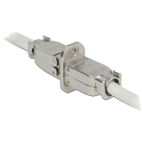 Delock koppeling voor netwerkkabel cat.6a stp (zilver)