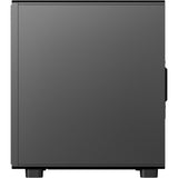 Xyz pc gear atom midi tower behuizing (zwart | 2x usb-a | 1x usb-c | tempered glass)