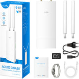 Cudy ap1300 ac1200 wifi gigabit outdoor access point (wit, poe)