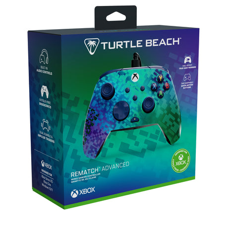 Turtle beach rematch advanced bedrade controller - glitch green (groen, xbox series x|s, xbox one, pc)