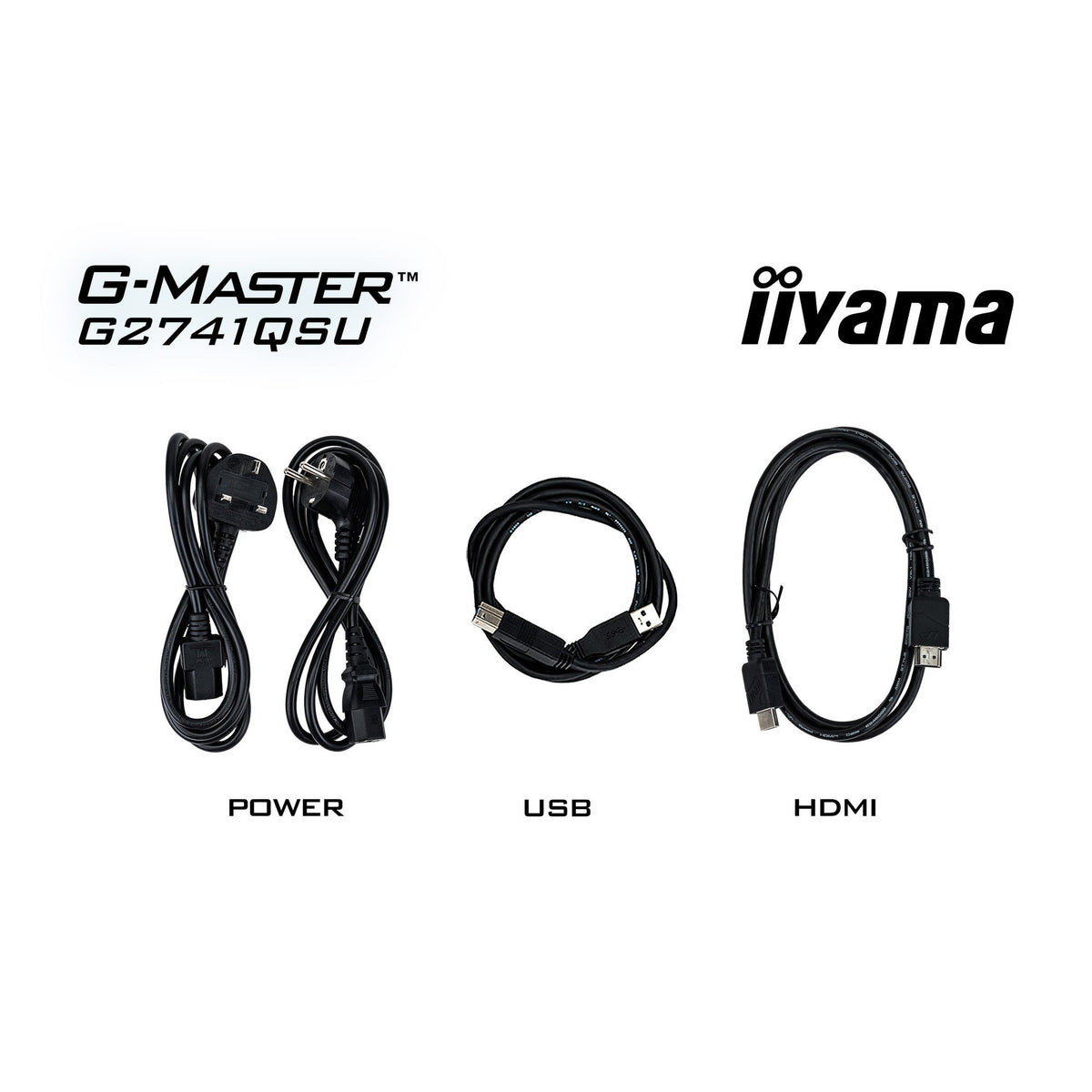 Iiyama g-master black hawk g2741qsu-b1 27 gaming monitor (zwart, 1x displayport, 1x hdmi, 2x usb-a, 144 hz)