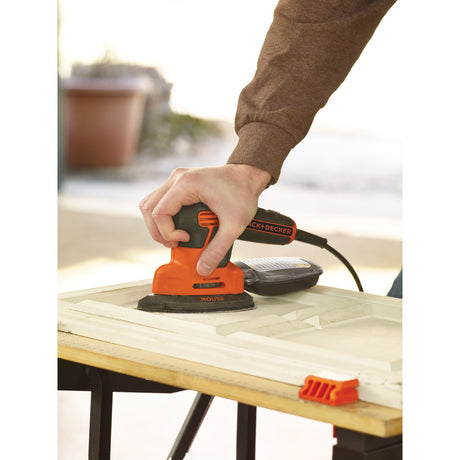 Black+decker schuurmachine mouse in koffer - ka2500k-qs
