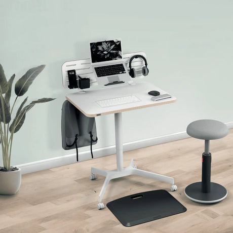 Leitz ergo mobiel zit-sta bureau (80x60 cm) tafel (wit)