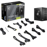 Msi mag a750gl pcie5 ii modulaire 750 watt voeding (zwart, 1x 12v-2x6, 3x pcie)