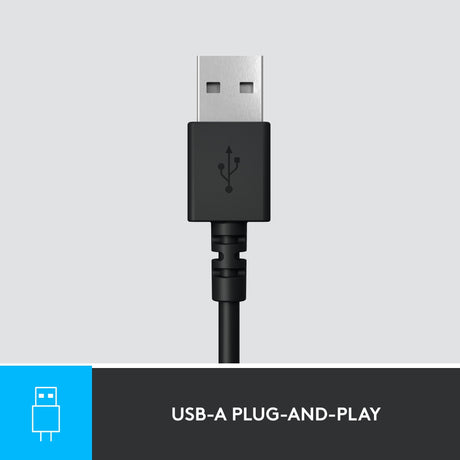 Logitech usb headset h390 on-ear (zwart, retail)