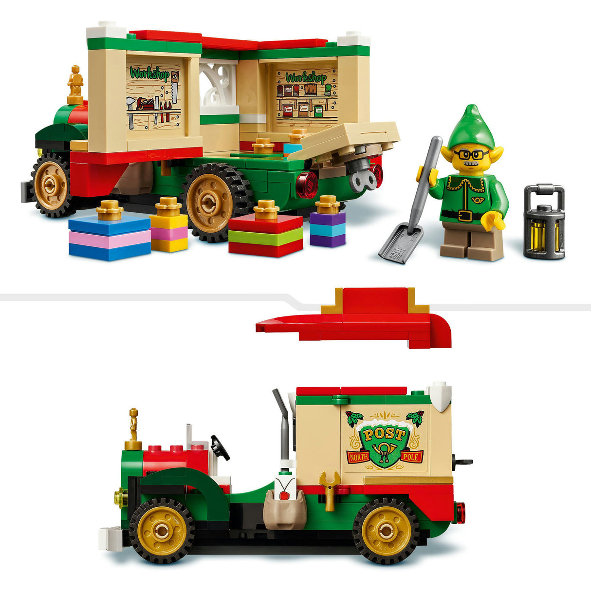 Lego iconic - bezorgtruck van de kerstman constructiespeelgoed (40746)