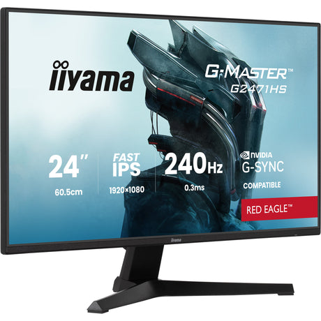 Iiyama g-master red eagle g2471hs-b1 23.8 gaming monitor (zwart, 1x displayport, 2x hdmi, 240 hz)