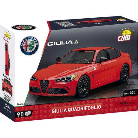 Cobi alfa romeo giulia quadrifoglio constructiespeelgoed (schaal 1:35)