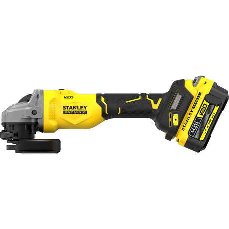 Stanley fatmax v20 18v haakse slijper 125mm (zwart geel, accu en oplader inbegrepen, met koffer)