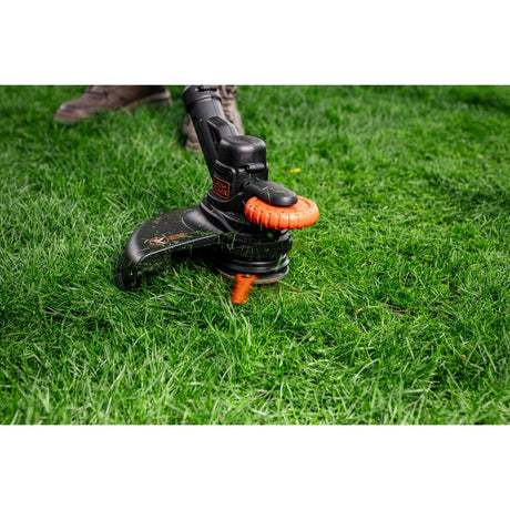 Black+decker 18v grastrimmer met 2 messen zonder accu (zwart oranje, 25 cm, accu en oplader niet inbegrepen)