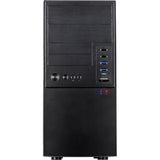 Inter-tech it-6865 midi tower behuizing (zwart | 4x usb-a | 1x usb-c)