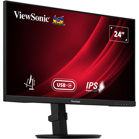Viewsonic vg2409-mhdu-2 24 monitor (zwart, 1x displayport, 1x mini hdmi, 1x usb-c, 2x usb-a)