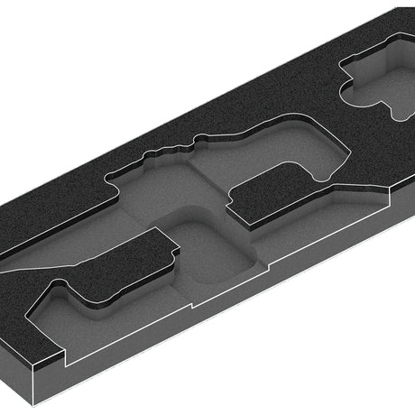 Wera 9740 schuimrubberen inzetstuk met stiftsleutels set 1, 20‑delig schroevendraaier (zwart grijs, in schuiminzet voor werkplaatswagen)