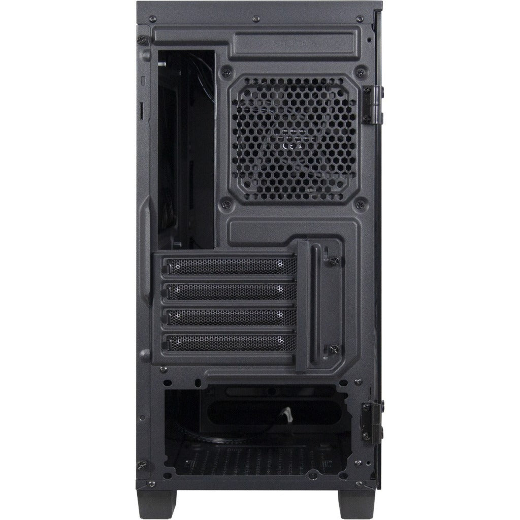 Inter-tech x-608 infinity micro midi tower behuizing (zwart | 1x usb-a | 1x usb-c | rgb | window)
