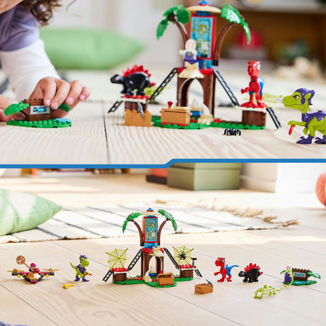 Lego spidey 11200 spidey en gobby's raptorstrijd bij de boomhut