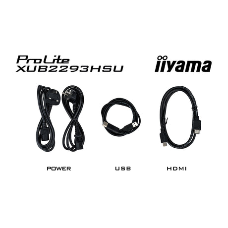 Iiyama prolite xub2293hsu-b7 21.5 monitor (zwart, 1x displayport, 1x hdmi, 2x usb-a)