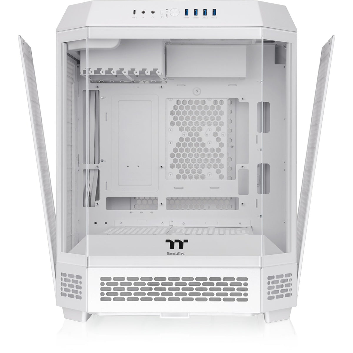 Thermaltake the tower 600 - snow midi tower behuizing (wit | 4x usb-a | 1x usb-c | tempered glass)
