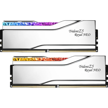 G.skill trident z5 royal neo 32 gb ddr5-6000 (2x 16 gb) werkgeheugen (zilver, f5-6000j2836g16gx2-tr5ns, expo)
