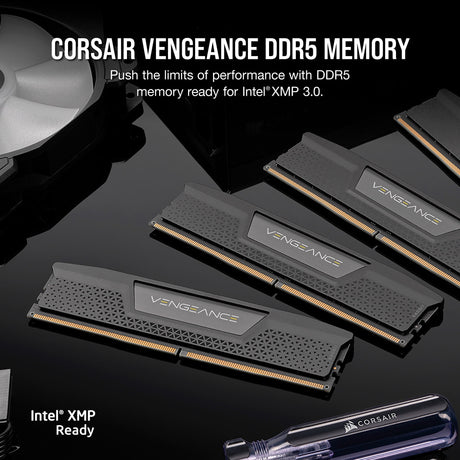 Corsair vengeance 32 gb ddr5-6400 (2x 16 gb) werkgeheugen (zwart, cmk32gx5m2b6400c32, xmp)