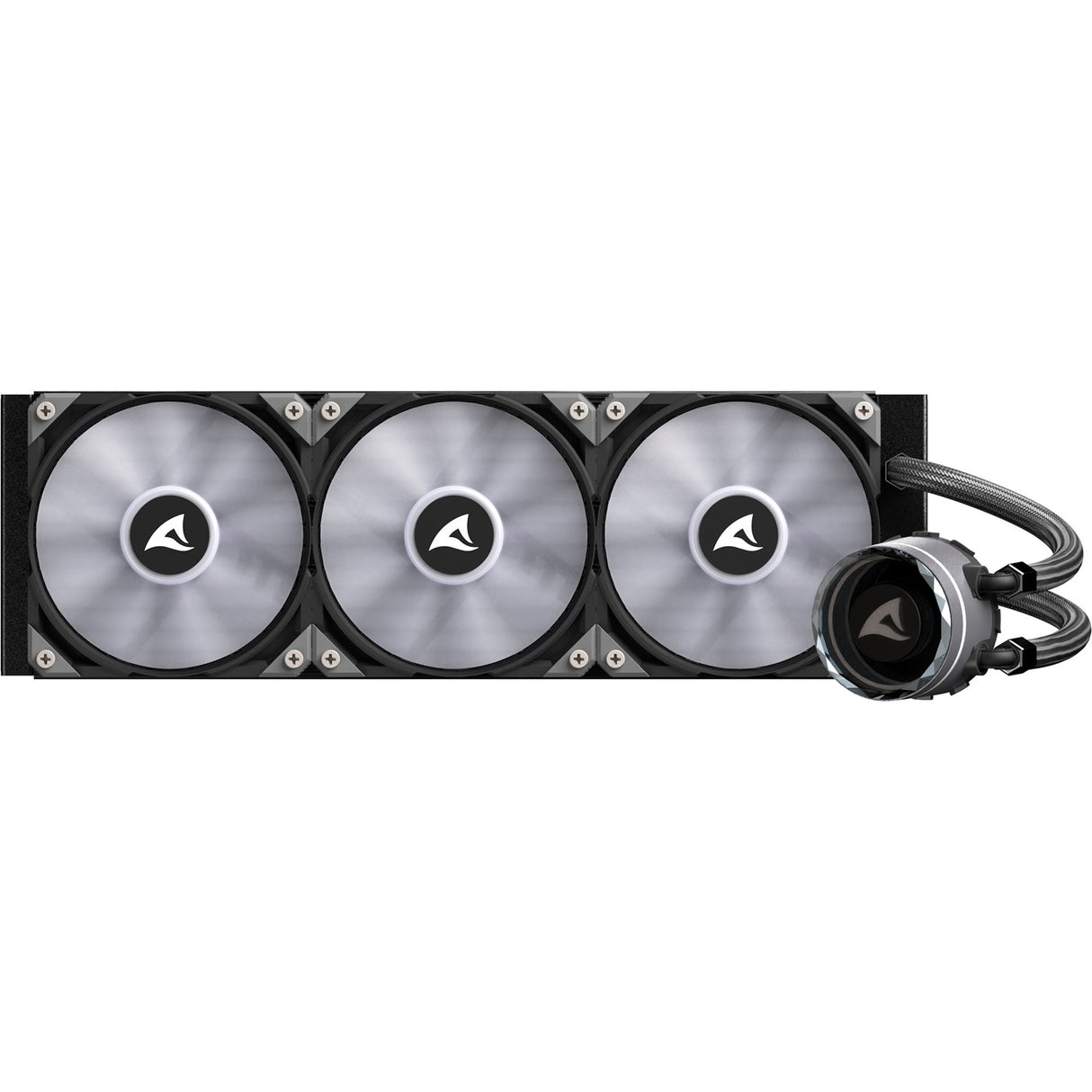 Sharkoon s90 rgb waterkoeling (zwart, 4-pins pwm fan-connector)