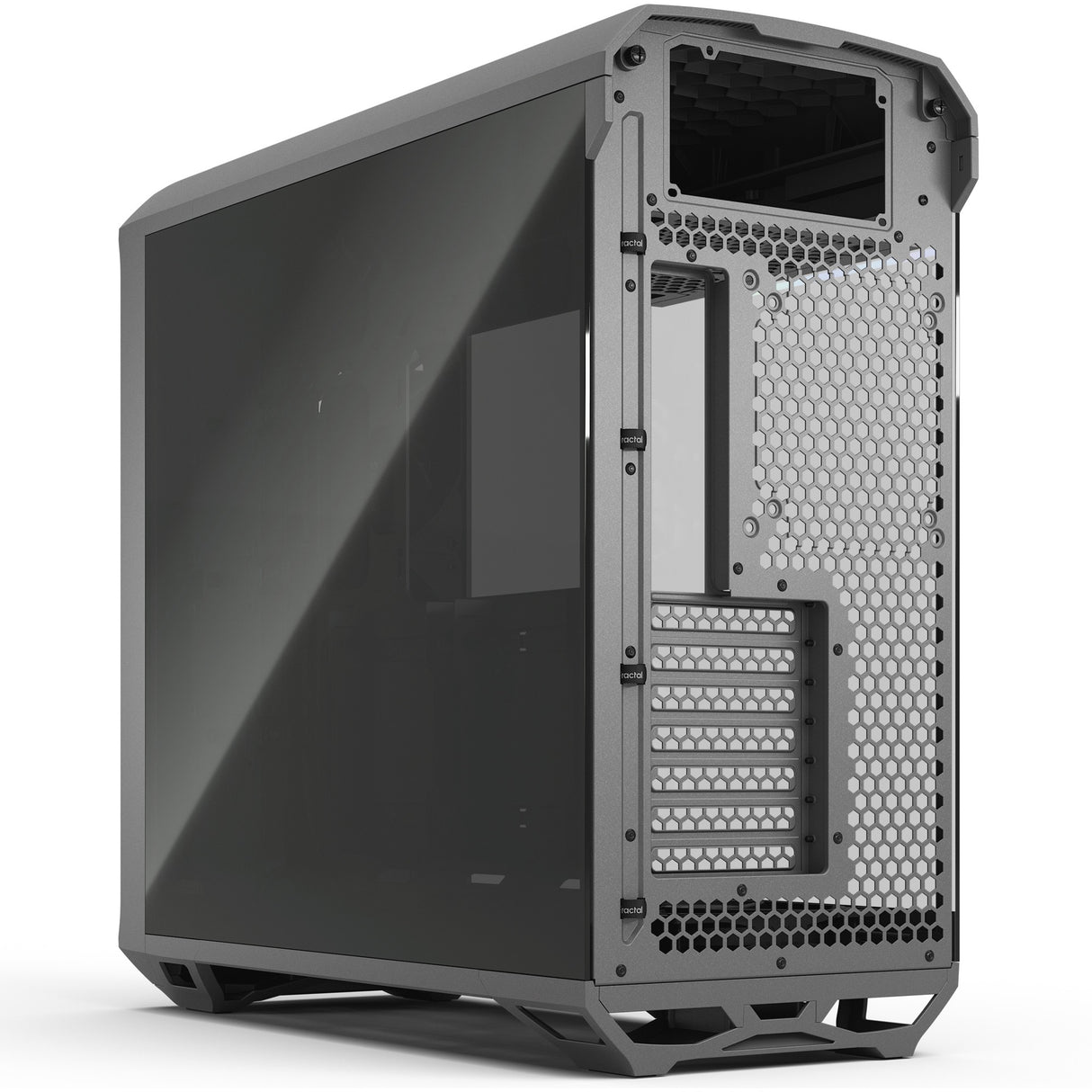 Fractal design torrent gray tg light tint midi tower behuizing (grijs | 2x usb-a | 1x usb-c | tempered glass)
