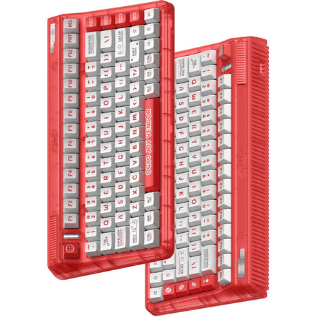 Iqunix og80 joy vendor wireless mechanical keyboard (rood, us lay-out (qwerty), cherry mx silent red, 80% (tkl), rgb leds, hot-swappable, pbt, 2.4ghz | bluetooth 5.1 | usb-c)