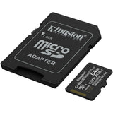 Kingston canvas select plus 64 gb microsdxc geheugenkaart (zwart, uhs-i u1, class 10, v10, incl. sd adapter)