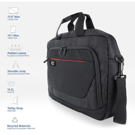 Act connectivity suburb schoudertas voor laptops tot 15,6 laptoptas (zwart)
