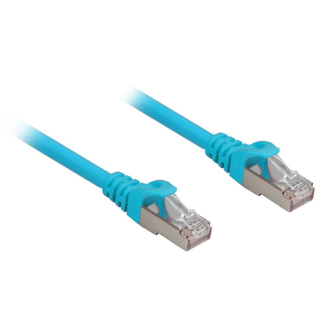 Sharkoon netwerkkabel sftp, rj-45 met cat.6a (blauw, 0,25 meter, halogeenvrij)