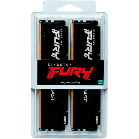 Kingston fury beast 64 gb ddr5-6000 (2x 32 gb) werkgeheugen (zwart, kf560c30bbek2-64, xmp 3.0, expo 1.1)