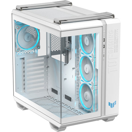 Asus tuf gaming gt502 horizon argb midi tower behuizing (wit | 3x usb-a | 1x usb-c | tempered glass)