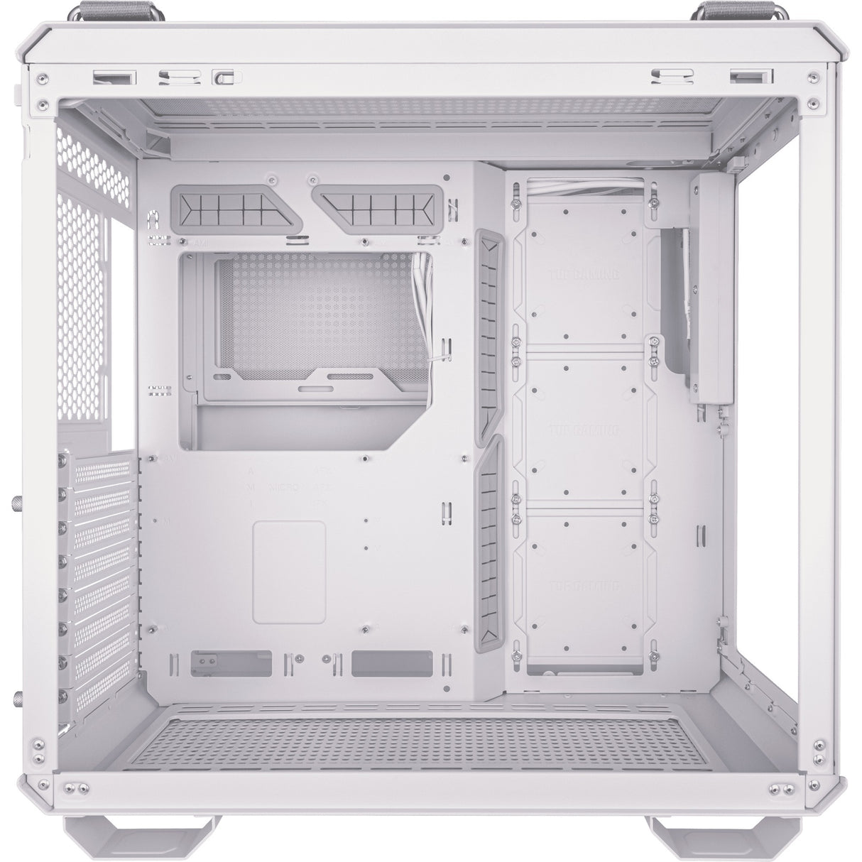 Asus tuf gaming gt502 midi tower behuizing (wit | 2x usb-a | 1x usb-c | tempered glass)