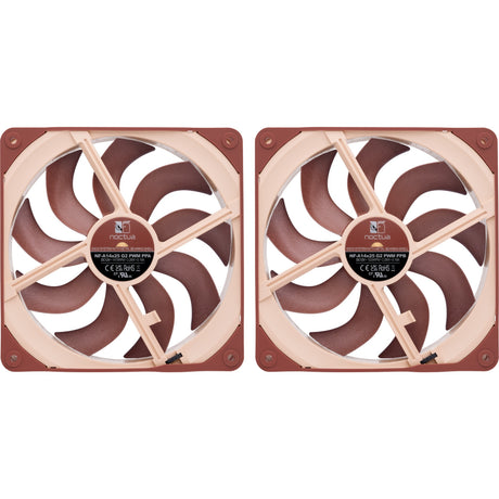 Noctua nf-a14x25 g2 pwm sx2-pp case fans (bruin, 2 stuks, 140 x 140 x 25 mm)