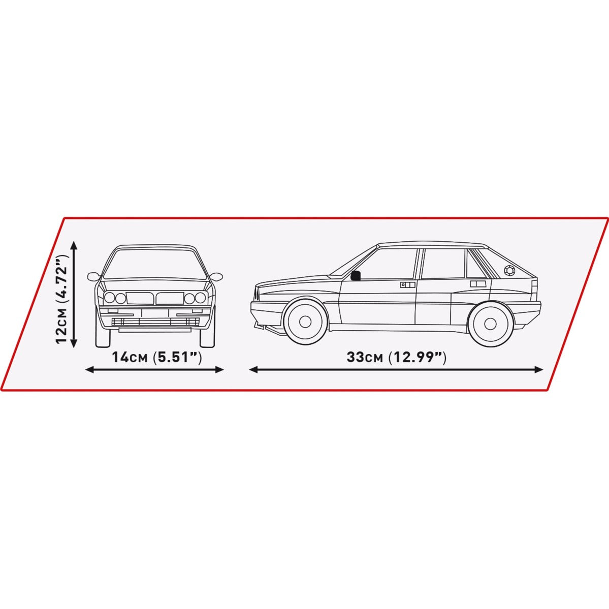 Cobi lancia delta hf integrale constructiespeelgoed (schaal 1:12)