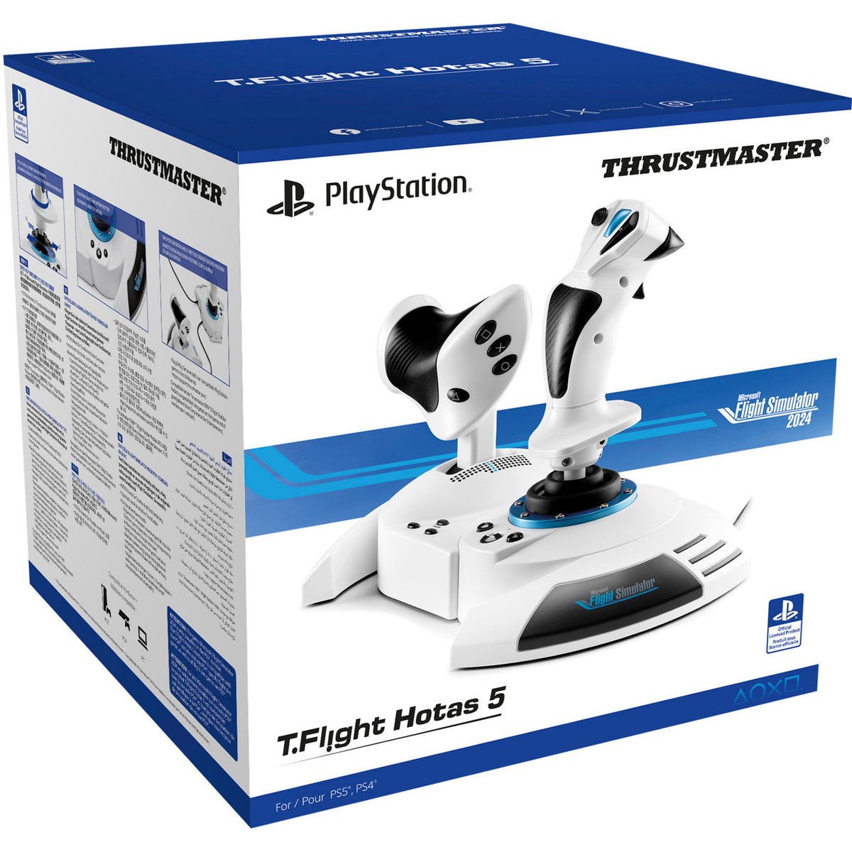 Thrustmaster t.flight hotas 5 microsoft flight simulator edition gaming hotas (wit zwart, playstation 4, playstation 5, pc)