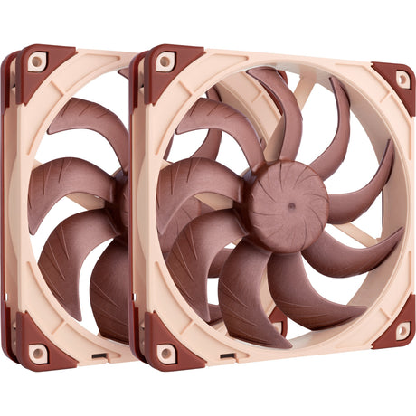 Noctua nf-a14x25 g2 pwm sx2-pp case fans (bruin beige, 2 stuks, 140 x 140 x 25 mm)