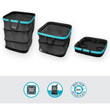 Gardena tuinafvalzak pop-up rechthoekig, maat l (zwart turquoise, tot 220 liter)