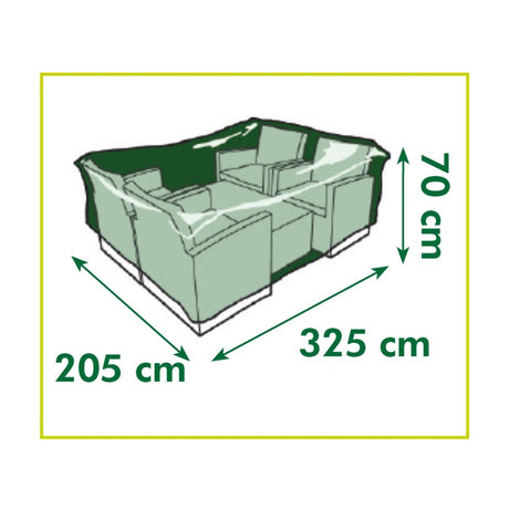 Nature tuinmeubelafdekhoes voor loungeset afdekking (grijs, 6031611)