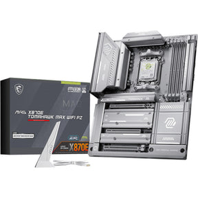Msi mag x870e tomahawk max wifi pz socket am5 moederbord (wit, raid, 5gb-lan, wi-fi 7, bt 5.4, sound, atx)