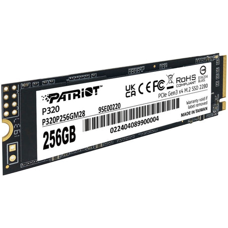 Patriot p320 256gb ssd (pcie 3.0 x4, nvme 1.3, m.2 2280)
